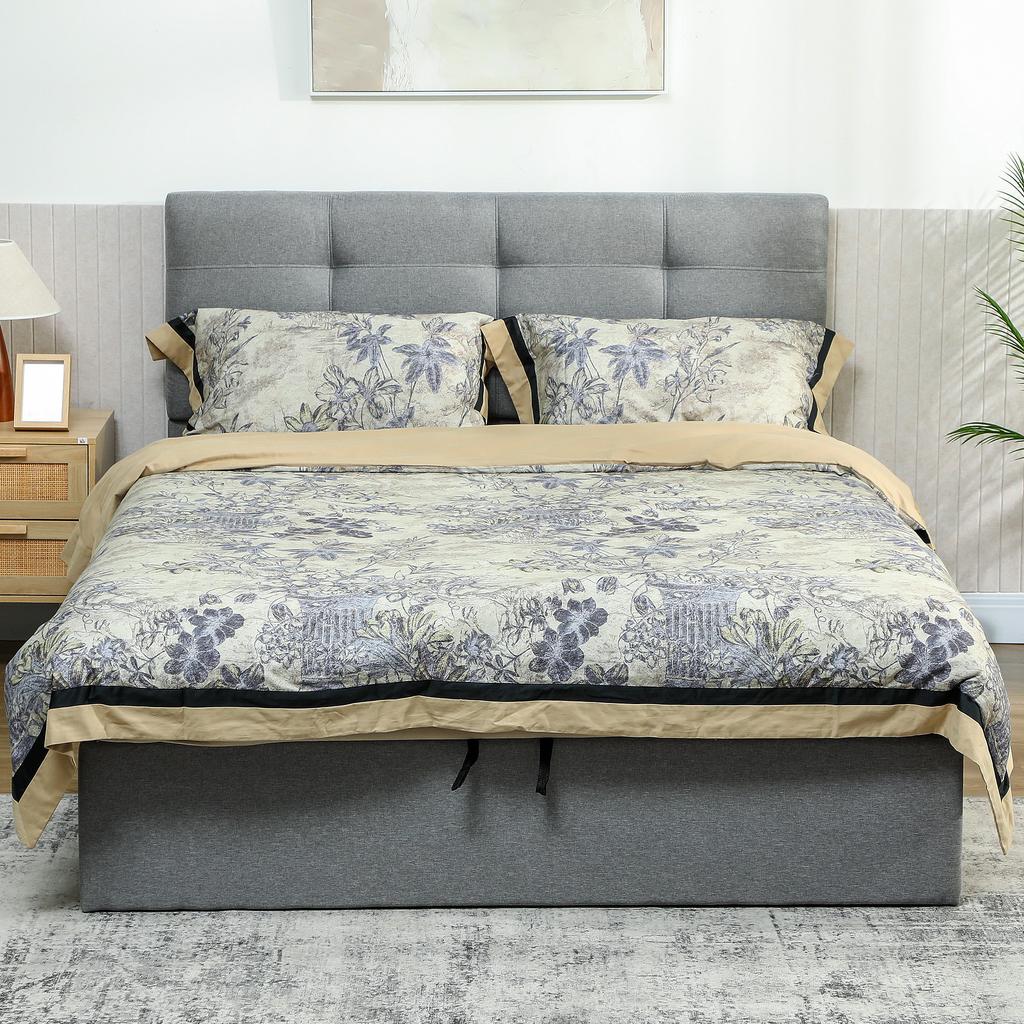 5ft King Ottoman Bed with Gas Lift Storage - Grey