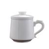 Sheep Fat Jade Porcelain White Office Mug with Tea Filter