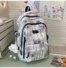 Art Backpack Student With Ink And Wash Print Designs For Teens Daily School Use