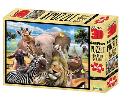 Yamasan Prime 3D Howard Robinson African Animal Selfie 10061 Finished Size: 61 X 46 Cm  500 Pieces