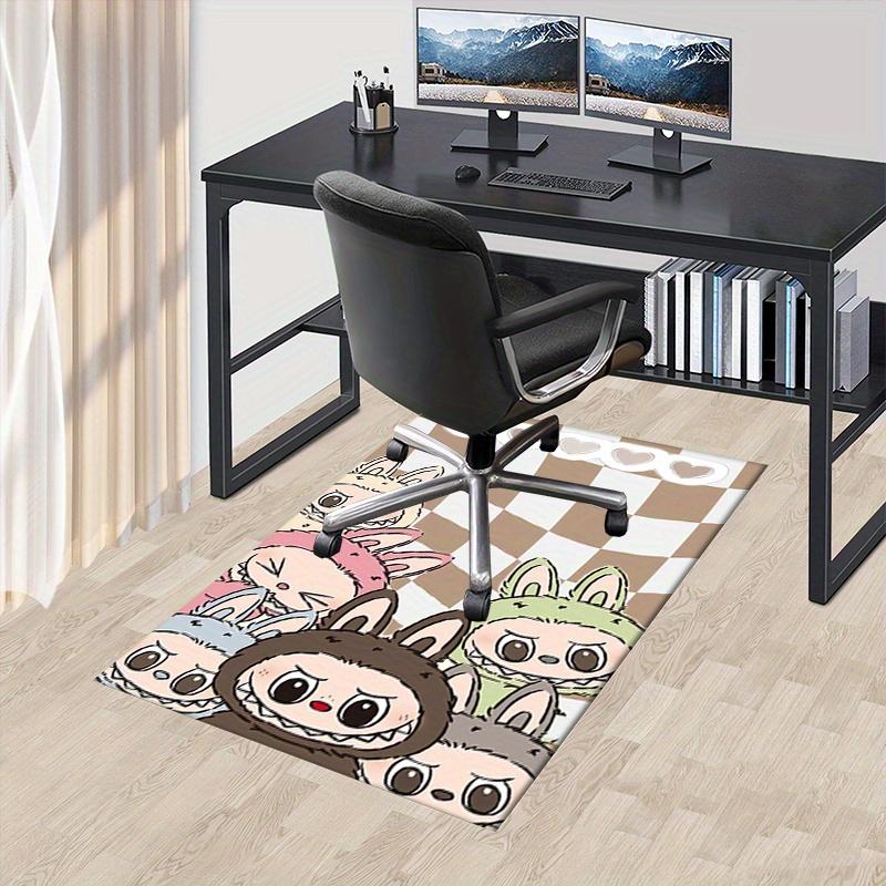 1pc LABUBU, Cute, Cartoon Office Carpet Soft Polyester Entrance Carpet Washable Non Slip Machine Was