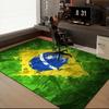 Brazil Artwork Printed Office Carpet Chair Cushion Entryway Rug, Rugs for Living Room, Bedroom Christmas Gifts