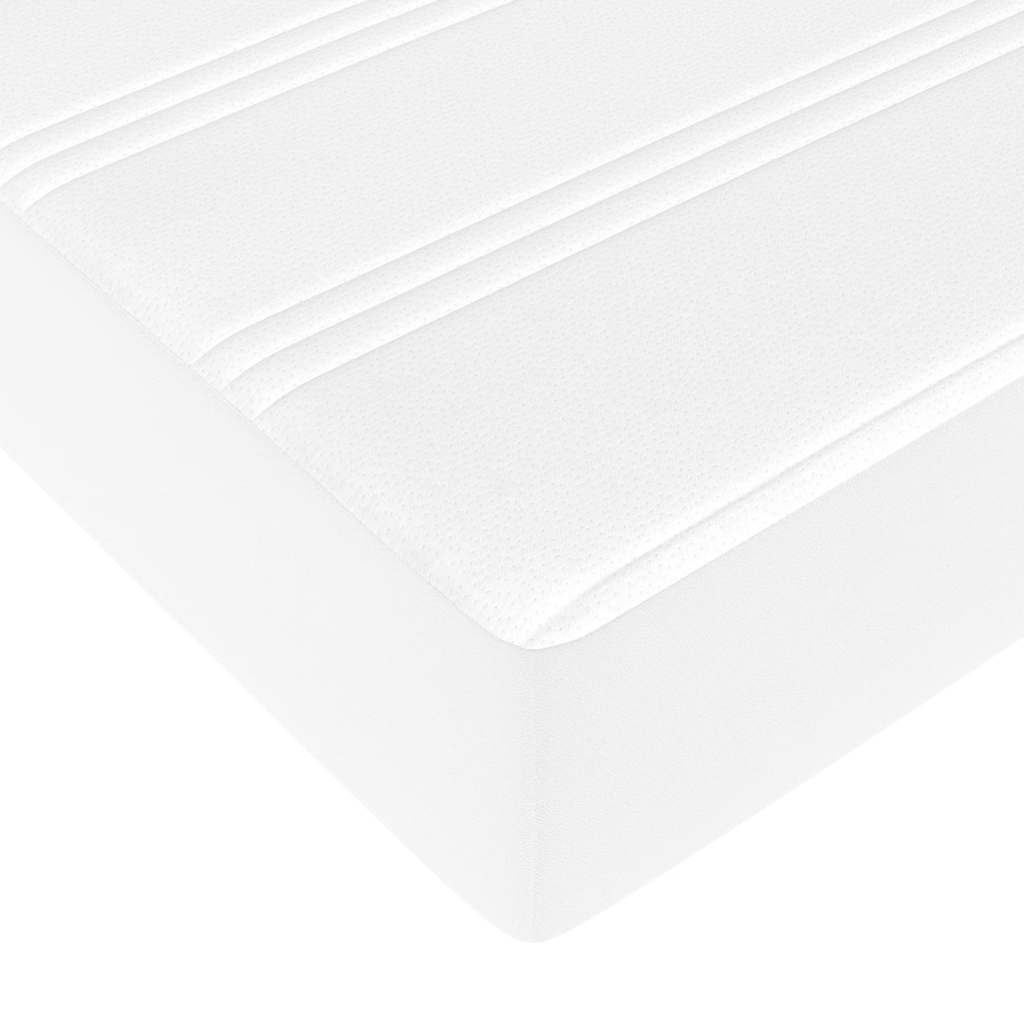 Ottoman Bed with Mattress White 90x200 cm Faux Leather