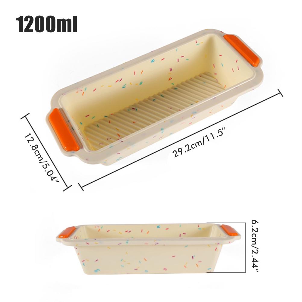 Silicone Baking Mold Loaf Bread Tray Rectangular Bread Baking Tool for DIY Homemade Cake Bread темно-серого