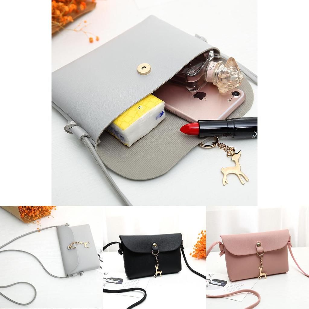 Chic Women's Shoulder Bag Pu Leather Solid Messenger Crossbody Handbags Purse Fashion