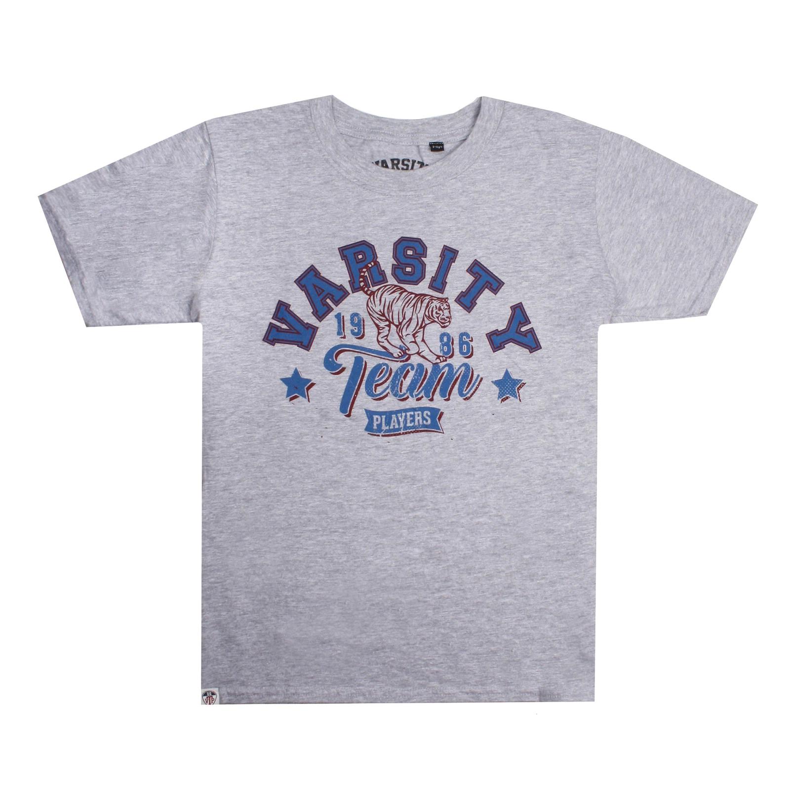 Varsity KIDS Grey Heather  Team Players  T-Shirt 3XL