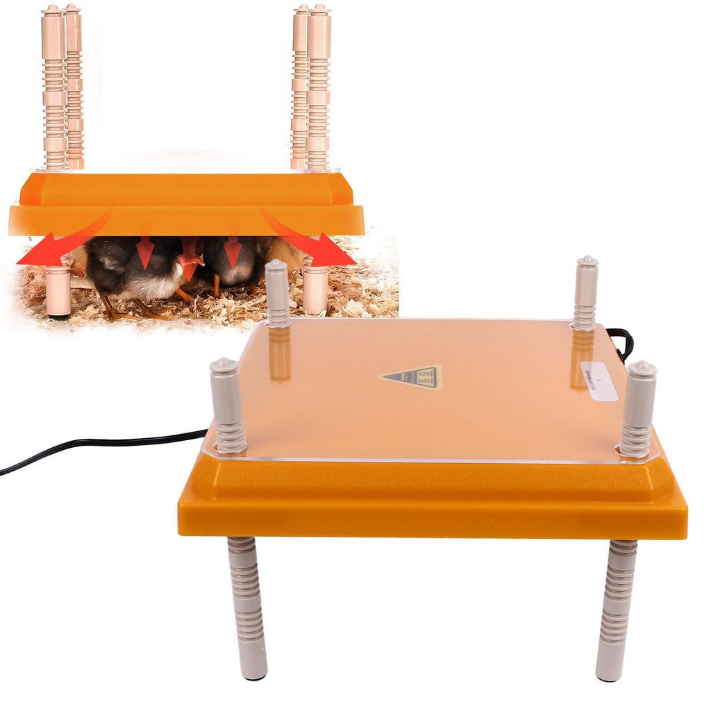 Chicken Brooder Heater Plate 10x10 Inch Brooder Heater with Dust Shield for Chicks Keep Chicks Warm Cozy US Plug 110V Yellow