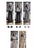 Petite Women's High-Waisted Apricot Knitted Pants - Wide-Leg, Drapey, Soft, Spring/Autumn, Fits 150cm.