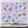 Cartoon Santa Claus Reindeer Snowman Pattern Tapestry Home Living Room Bedroom Wall Cloth Decoration Background Cloth Tapestry