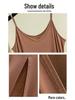 Korean Style Women's Modal Slimming V-Neck Spaghetti Strap Dress with Slit, Plus Size – Spring/Summer Collection