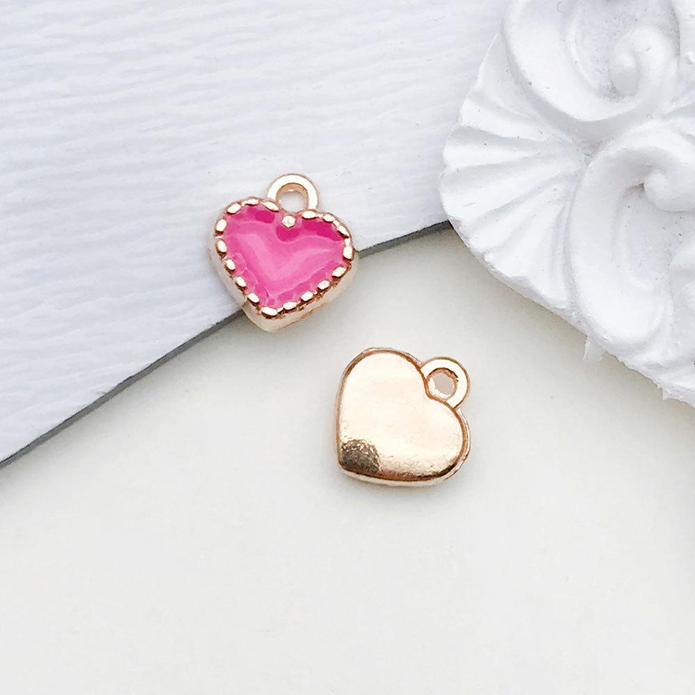 1pcs Rose Red Oil Drop Pendant Through The Alloy Earrings Diy Handmade Homemade Accessories Materials Multiple Styles