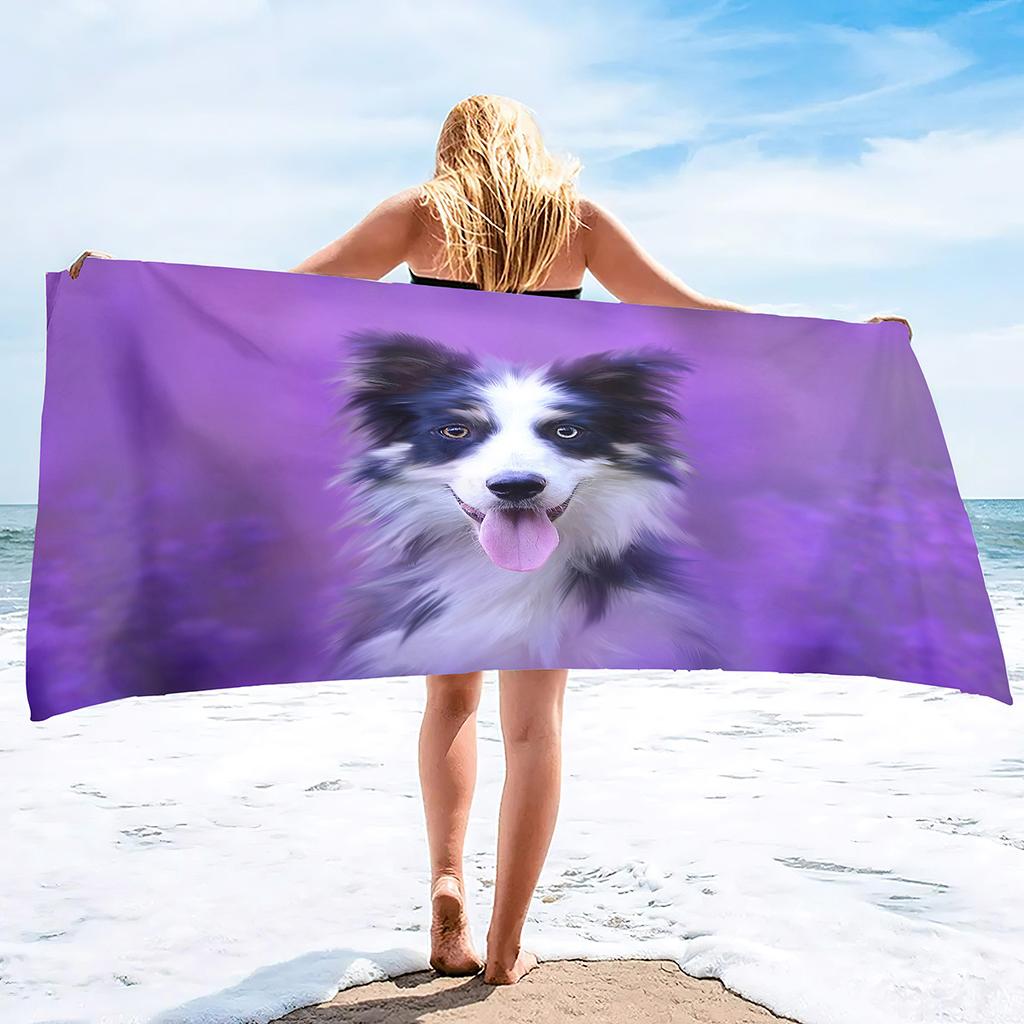 Niedliche Schäferhund-Serie Badezimmer-Strandtuch Schwimm-Badetuch Mikrofaserhandtuch