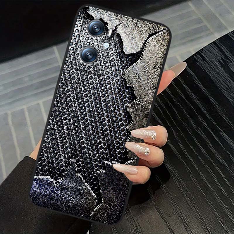 Creative metal style pattern For OPPO Reno 5 6 7 A96 A40 A58 Realme GT A74 A78 Neo2 A74 A78 Find X5 X3 X7 X8 Black Phone Case