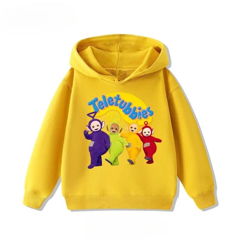 

Детское худи с принтом мультяшного малыша с антенной, удобный и мягкий высококачественный топ для девочек, новая теплая худи на осень и зиму 100