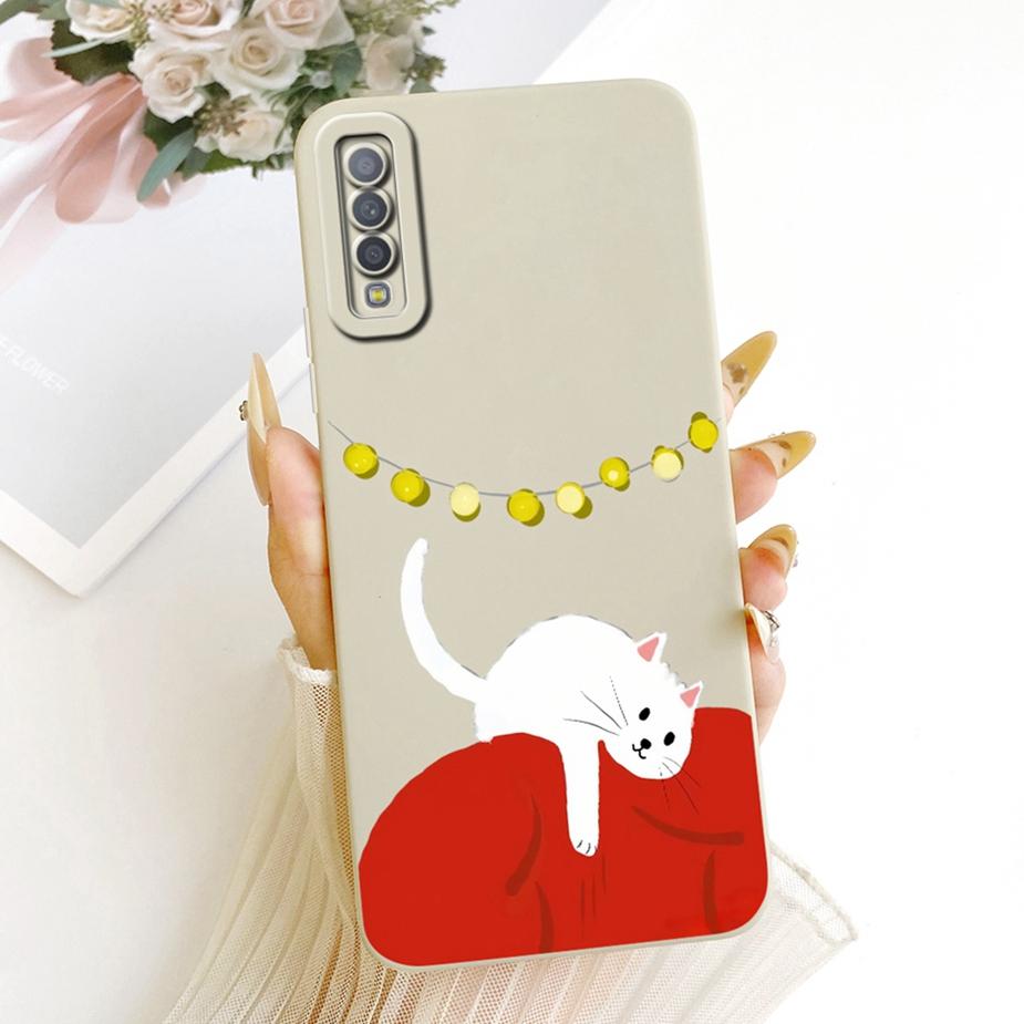 Handyhülle mit niedlichem Katzen- und Entenmotiv für Samsung Galaxy A7 2018 (SM-A750F) und Samsung A9 2018 (SM-A920F).