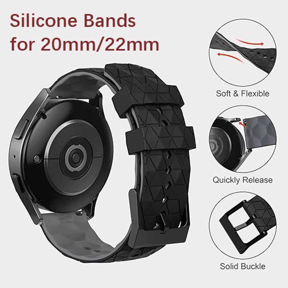 Bracelet Universel en Silicone 20mm 22mm Pour Garmin/HUAWEI/Samsung/Amazfit/Xiaomi/Redmi Bracelet de Montre Pour Hommes et Femmes Bracelet de Montre Correa