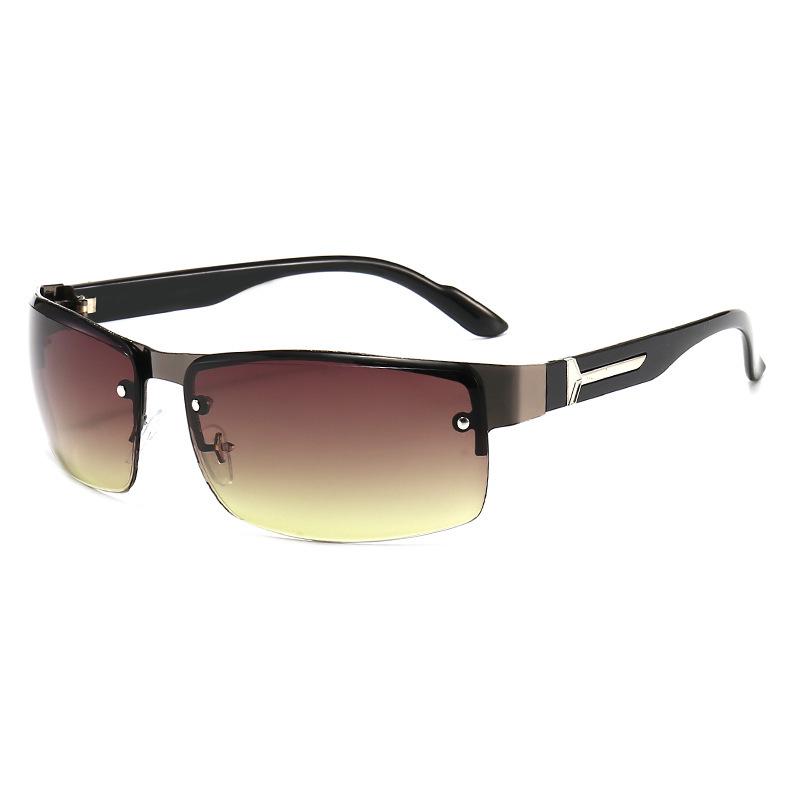 2021 Men's Cycling Windproof Fashion Sunglasses T-2002 with Metal Brow