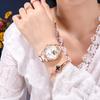BOLYTE Fashionable Openwork Mechanical Watch Mother of Pearl Ceramic Stainless Steel Diamond Music Ladies Automatic Watch Waterproof Luminous Women's