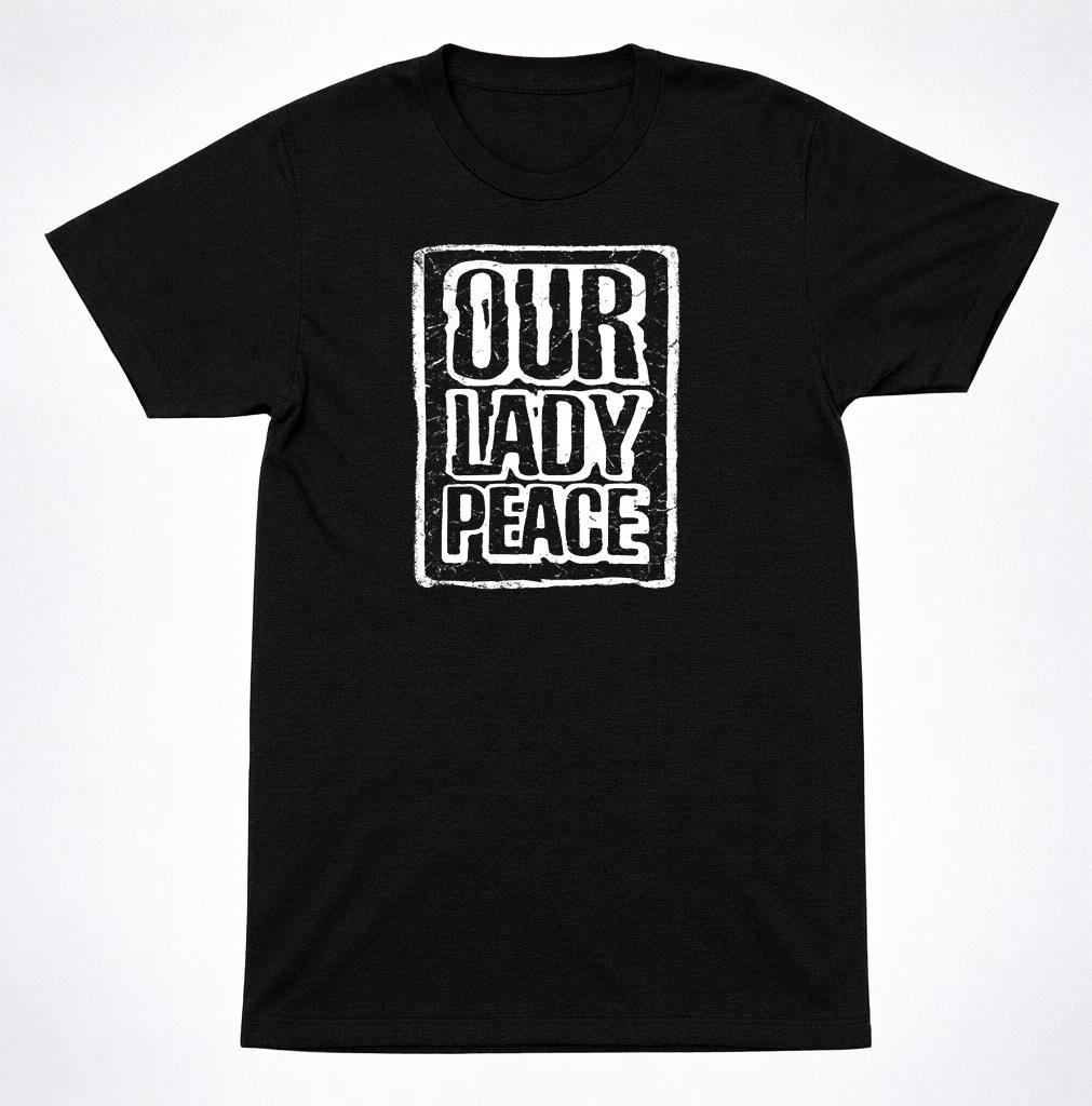 Our Lady Peace Logo Shirt 90s Alternative Rock Band Black Graphic Shirt XL