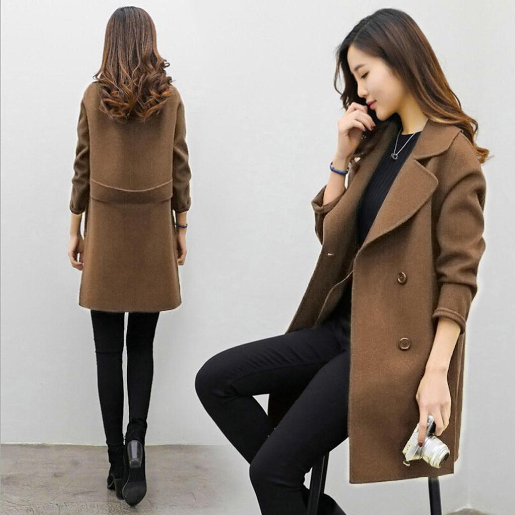 Giacca da donna autunno inverno casual outwear cardigan sottile cappotto soprabito