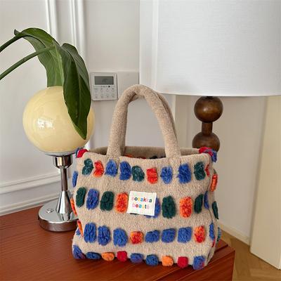 Plush Bucket Bag, Women's Bag, Crossbody Bag, Portable Shoulder Bag, Shopping Storage Bag