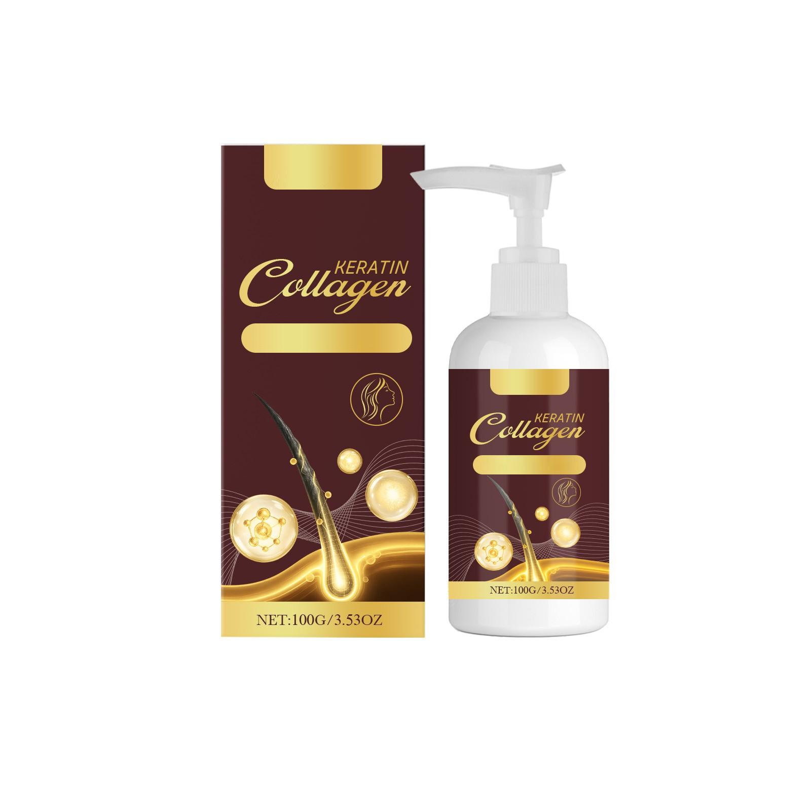 

Маска для волос с коллагеном и кератином питает кожу головы, укрепляет волосы и делает их гладкими и пышными One Size