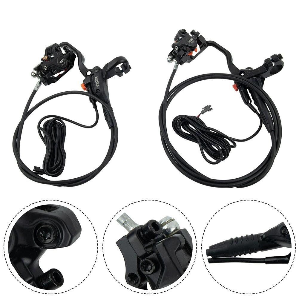 Hydraulische Scheibenbremse Aluminiumlegierung E-Bike Elektrisches Kabel 180mm Links-hinten Nützlich