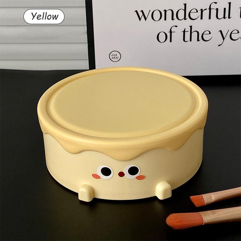 

Милый настольный ящик для хранения косметики в виде медведя с тортом, зеркало для макияжа высокой четкости, большой емкости, органайзер для косметики и украшений A1