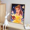 Disney 5D DIY All Diamond Art Painting Kit with Belle Reading a Book and Butterflies Home Decor Gift
