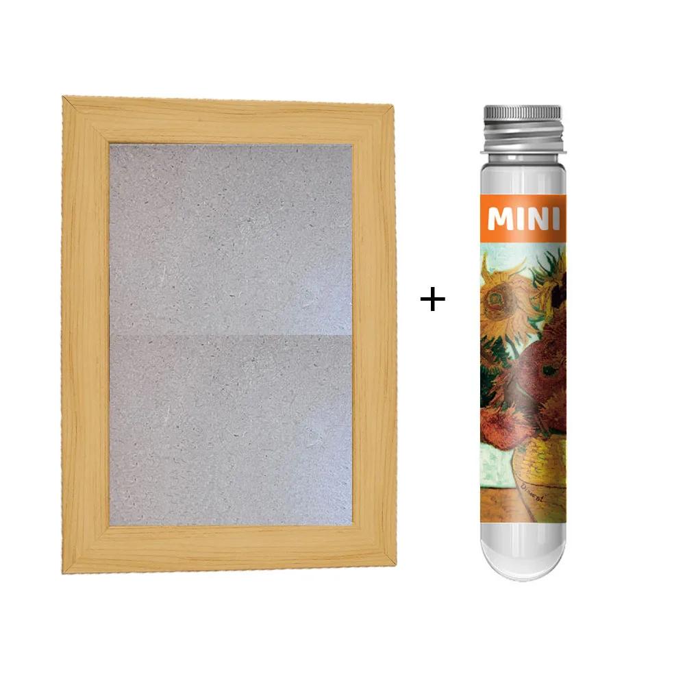 Van Gogh Ayçiçekleri 150 Mini Test Tüpü Bulmaca Dünyaca Ünlü Resim Serisi Seyahat Bulmaca DIY ÇerçeveYC-M