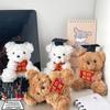 Cute Graduation Bear Plush Toy Soft Stuffed Dr Bear Plush Doll  Backpack Accessory