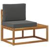 Outdoor Corner Sofa with Cushions Natural and Anthracite 91 X 63 X 73 Cm