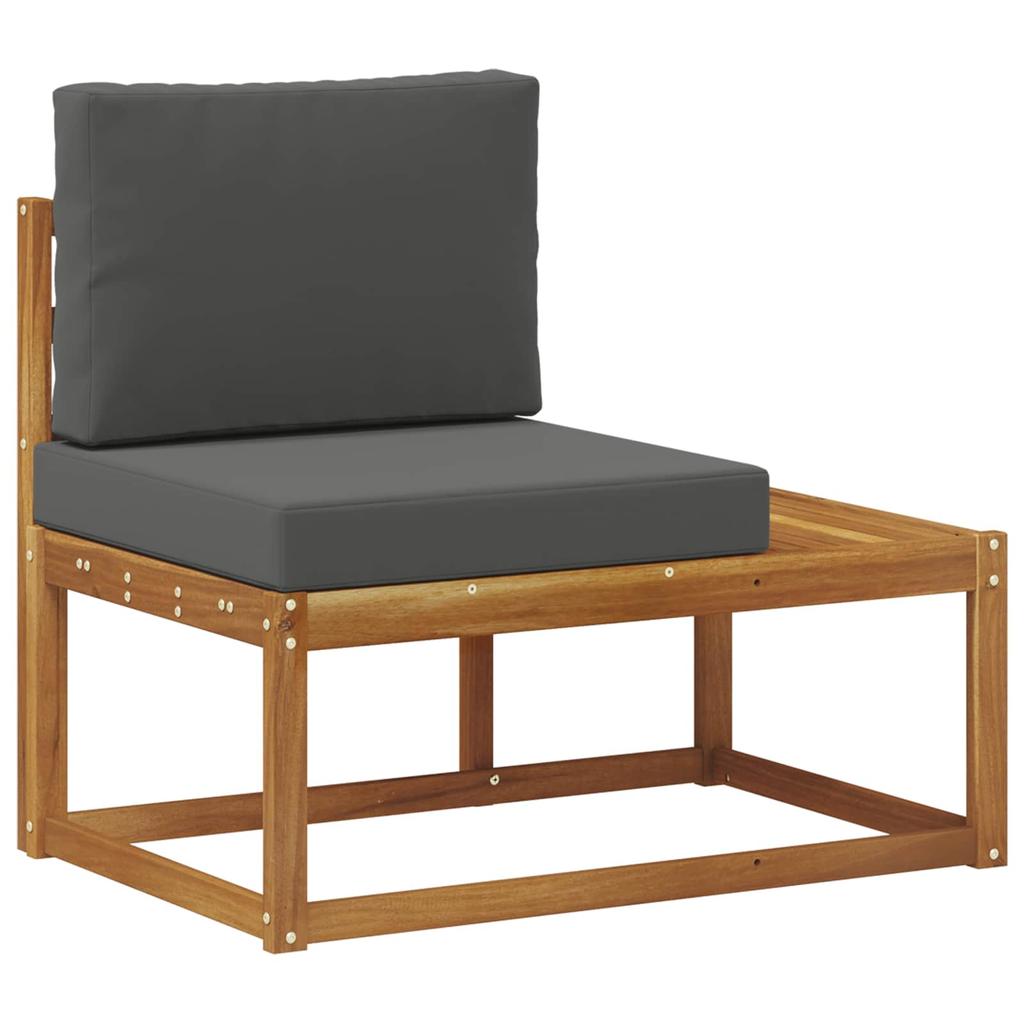 Outdoor Sofa Set with Cushions 7 Piece Natural and Anthracite