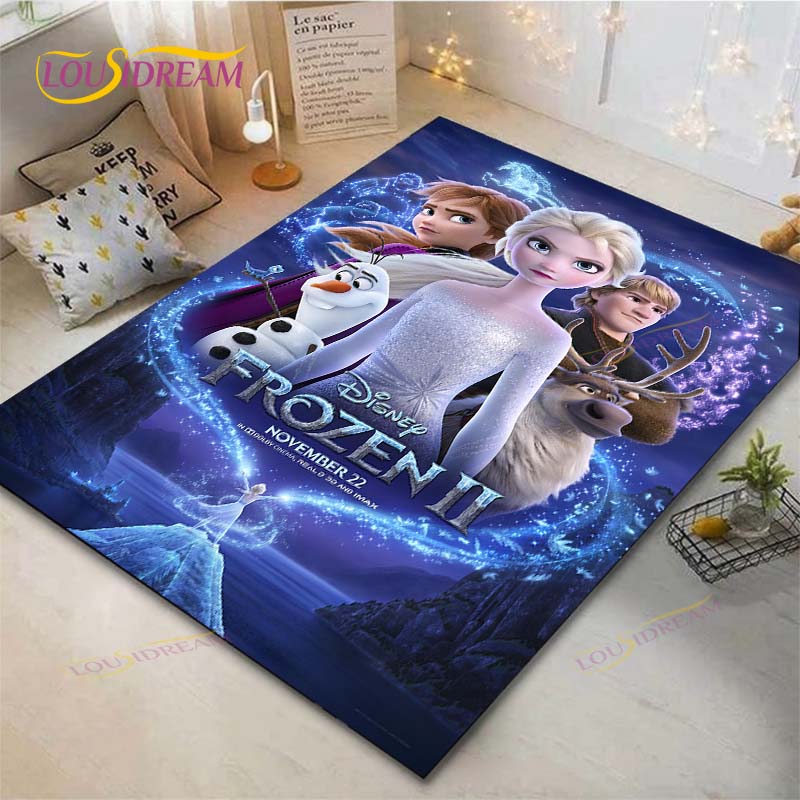 Frozen Anime Carpet Living Room Bedroom Bedside Mat Study Room Computer Chair Home Fashion Floor Mat Area Rug
