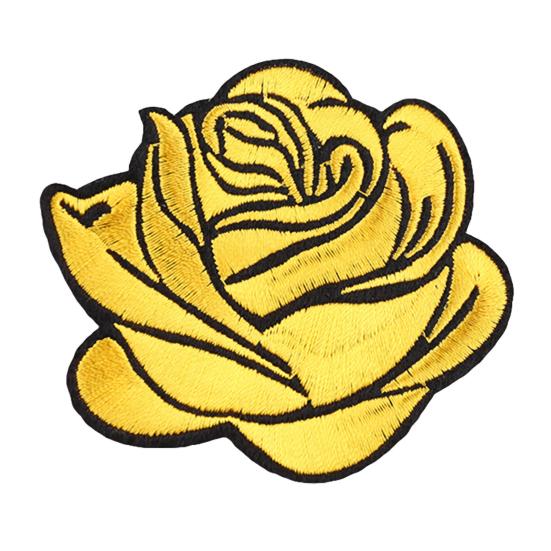 Lachepper Rose Badge Iron On Patch Decoration Flower Bag Hat Applique Clothing Accessory Accessories