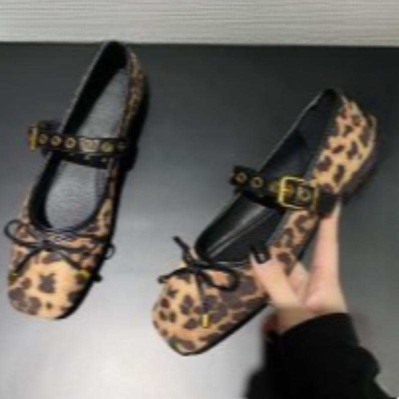 Women's Comfortable Ballet Shoes Designer Spring Fashion Square Toe Comfortable Soft Bottom Flat Shoes