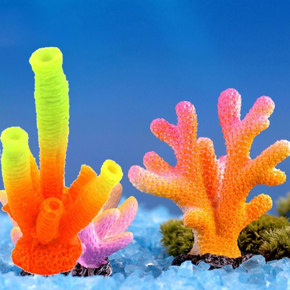 For Fish Tank Decor Simulation Underwater Aquatic Ornament Aquarium Plants Sea Coral Coral Reef
