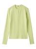 Mira Owen Crew Neck Rib Knit Lime Women's Cardigan, 09WND251046,