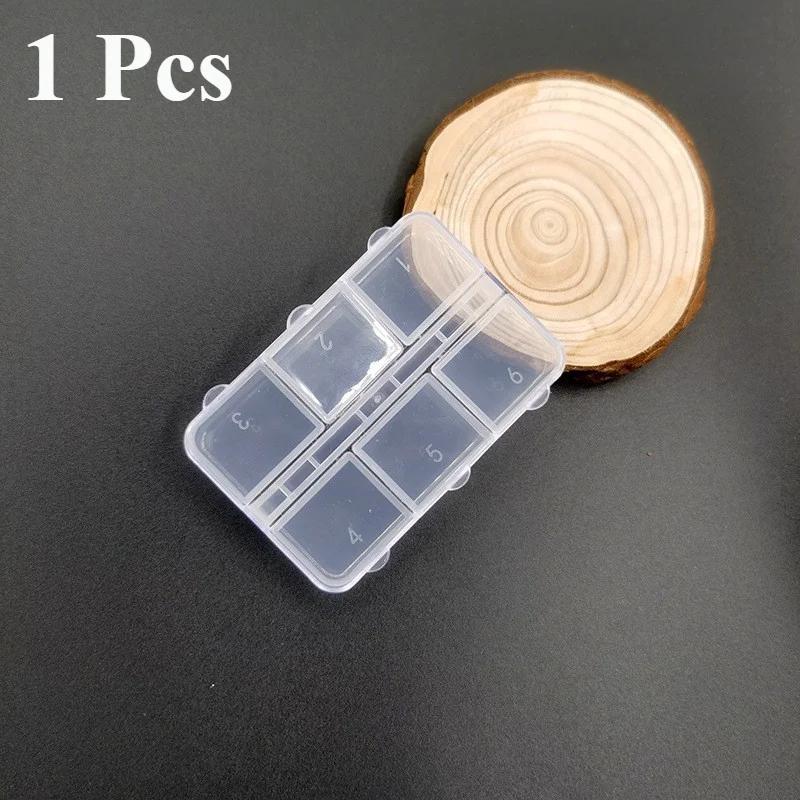 Nail Diamond Box Jewelry Box with Independent Lid, Detachable and Portable Pearl Sequin Storage Box