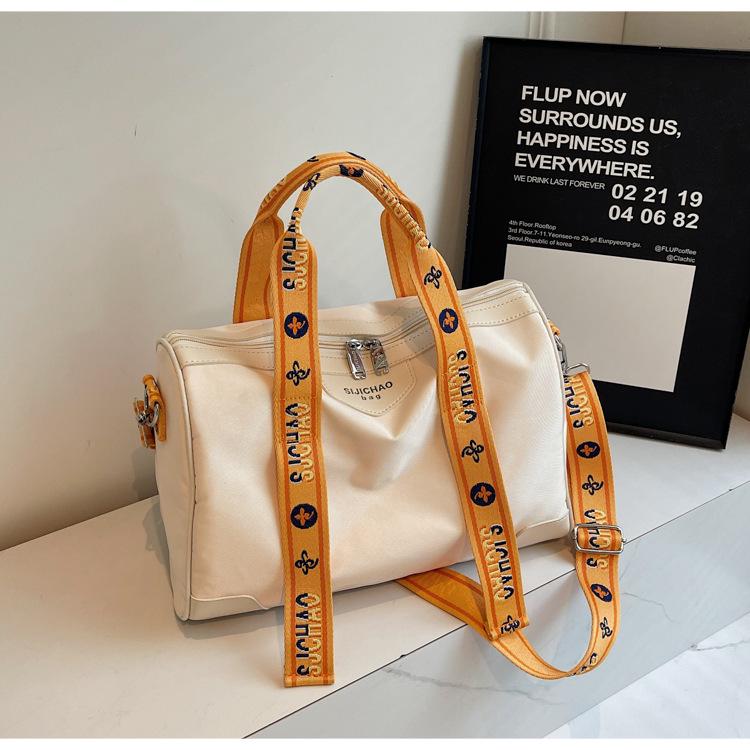 2025 Trendy Versatile Crossbody Travel Bag with Letter Webbing - Casual Sports Fitness Handbag