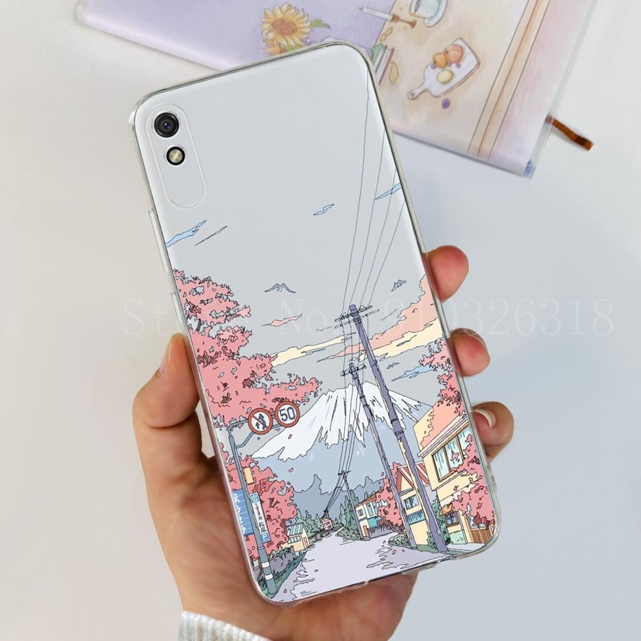 For Xiaomi Redmi 9A Case Stylish Painted Cover Soft Silicone Phone Case For Xiaomi Redmi 9AT 9A Redmi9A Back Cover 6.53'' Bumper