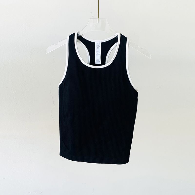 

Lu Same Sports Vest for Women 2025 New Arrival Best Selling Removable Chest Pad Bubble Wrap Workout Slimming Yoga Intimates Black M [Suggested 50.00 kg-55.00 kg]]