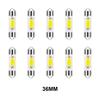 10Pcs31mm 36mm 39mm 41mm C5W C10W LED Bulb Canbus Festoon Auto White Led Car Interior Light Dome Reading License Plate Lamp 12V