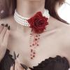Jewelry Accessories Baroque Rose Necklace Nail Rings with Bracelet Finger-cot Bracelet  Party