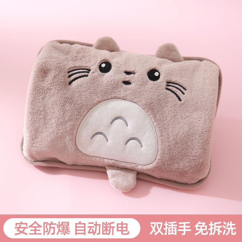 Cat Cute Hot Water Bottle Soft Comfortable Rechargeable Hand Warmer Practical Home Furnishings Must-Have For Autumn And Winter