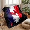 France National Football Team Theme Blanket Soft Flannel Blanket Plush Throw Blanket Cozy Sofa Bed Blanket for Home Decor