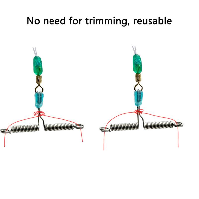Federgabel Schnellhaken Sub Line Splitter Haken Anti-Winding Release Feder Angelausrüstung Wild Fishing Zubehör