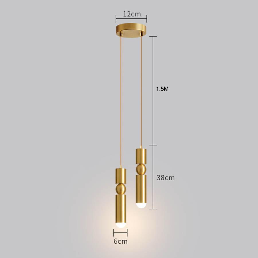 NEW Acrylic Bedroom Bedside LED Pendant Lamps Black Golden Long line hanging Light Island Bar Counter Shop Kitchen Pendant Light