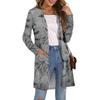Cardigan da Donna Casual Comodo con Stampa di Halloween di Media Lunghezza con Tasche Giacca