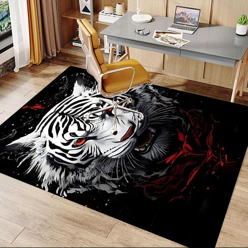1pc Tiger Red Carpet Anti Slip Polyester Floor Mat for office.Bedroom